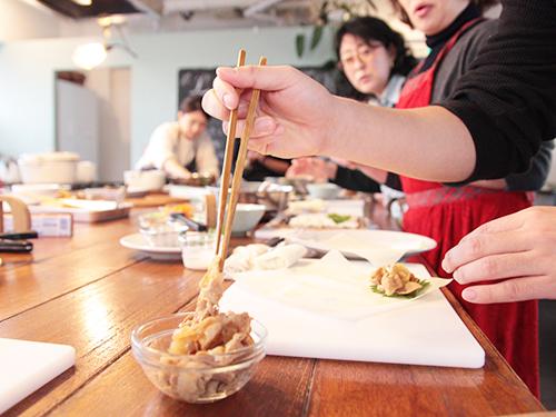 吉野家の料理教室の様子